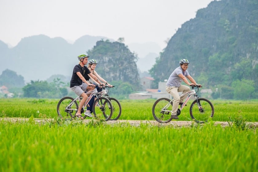 Biking in Ninh Binh, Vietnam